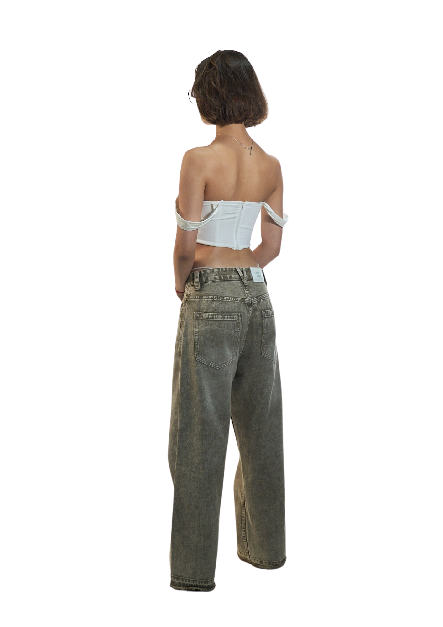 LD Brown Washed Denim Pants (UNISEX)