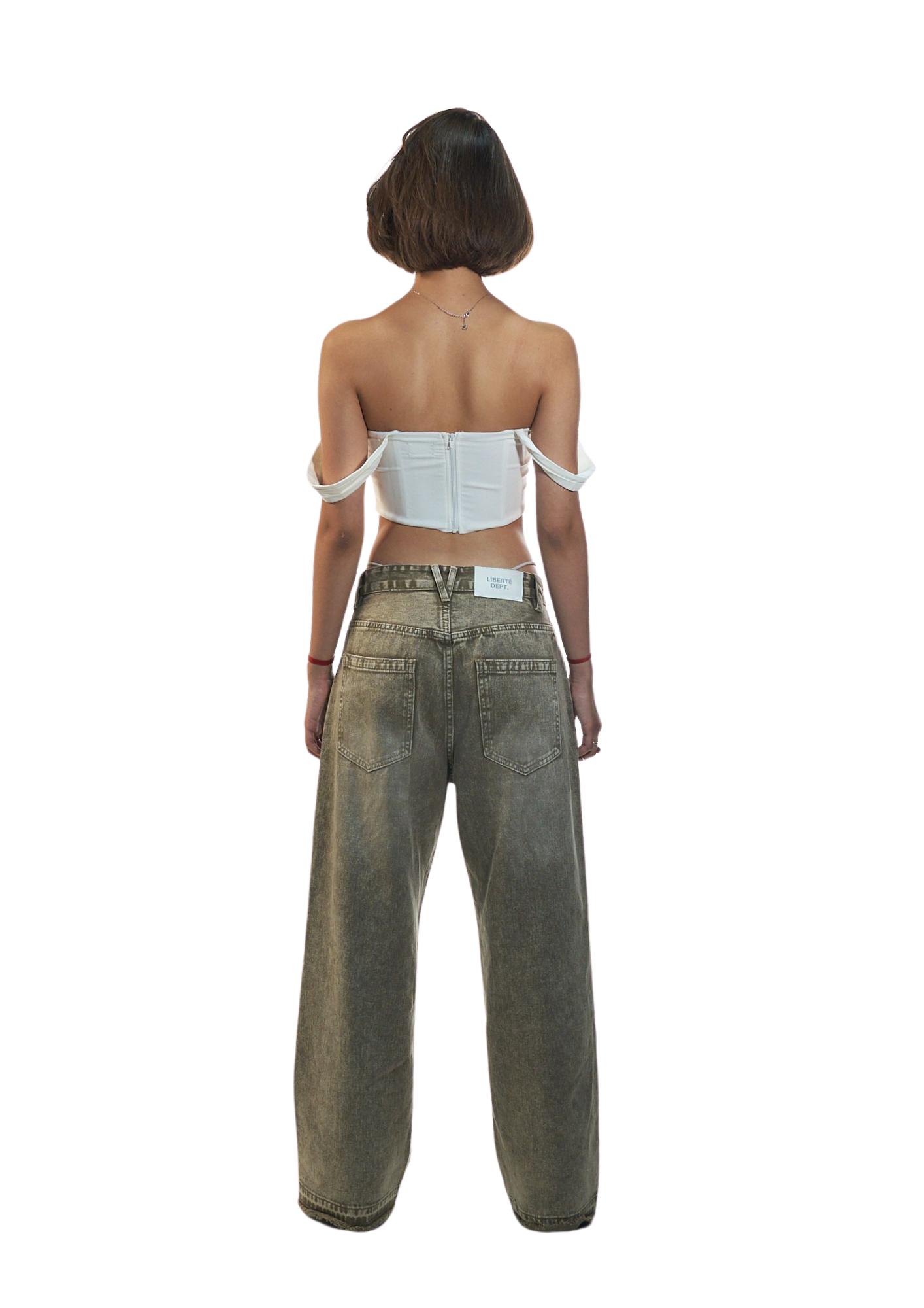 LD Brown Washed Denim Pants (UNISEX)