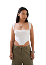 Fitted White Corset Top