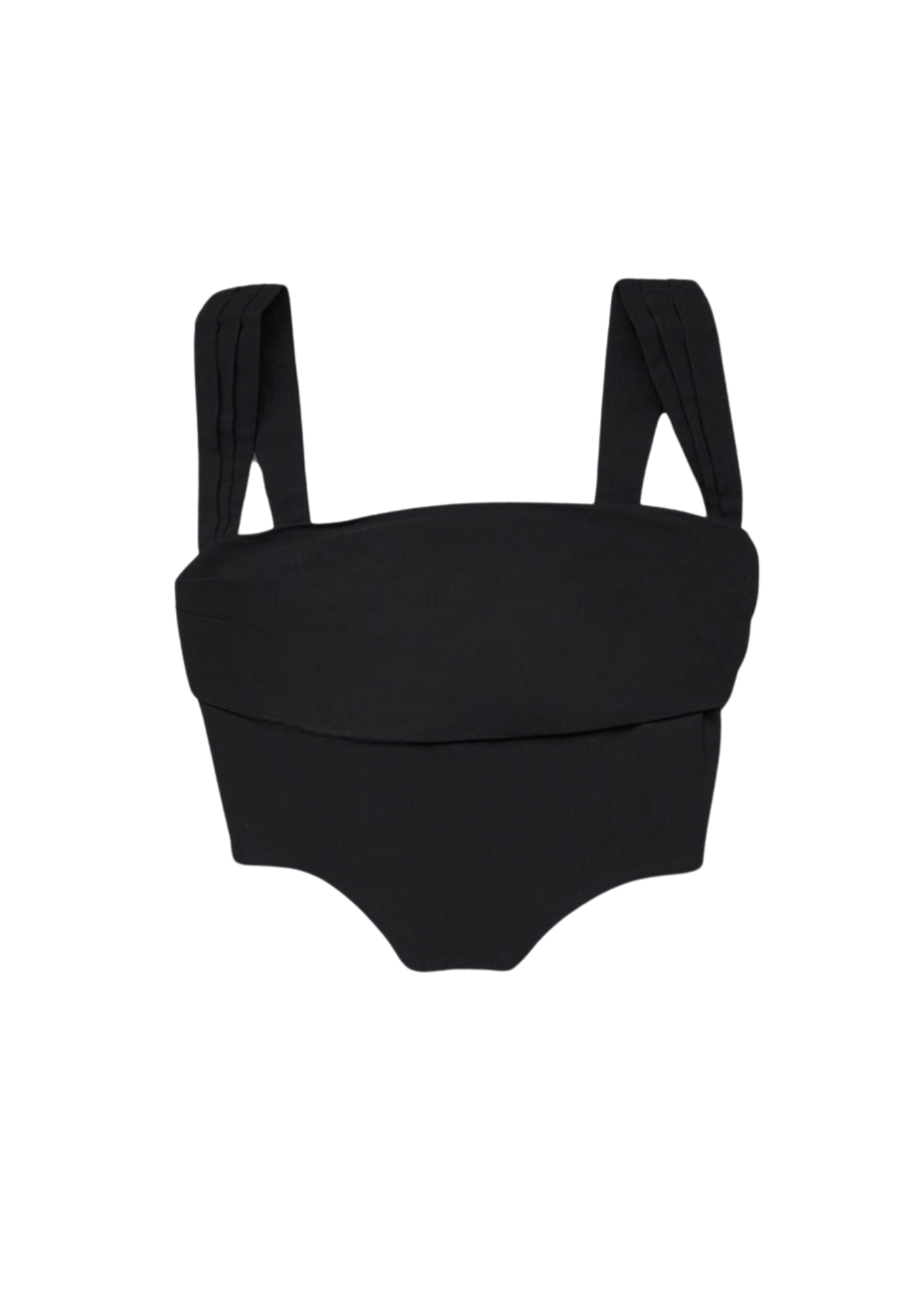 Fitted Black Corset Top