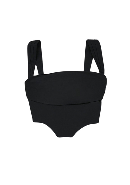 Fitted Black Corset Top