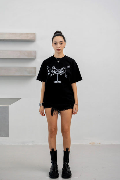 Sparkling Martini Oversized Tshirt