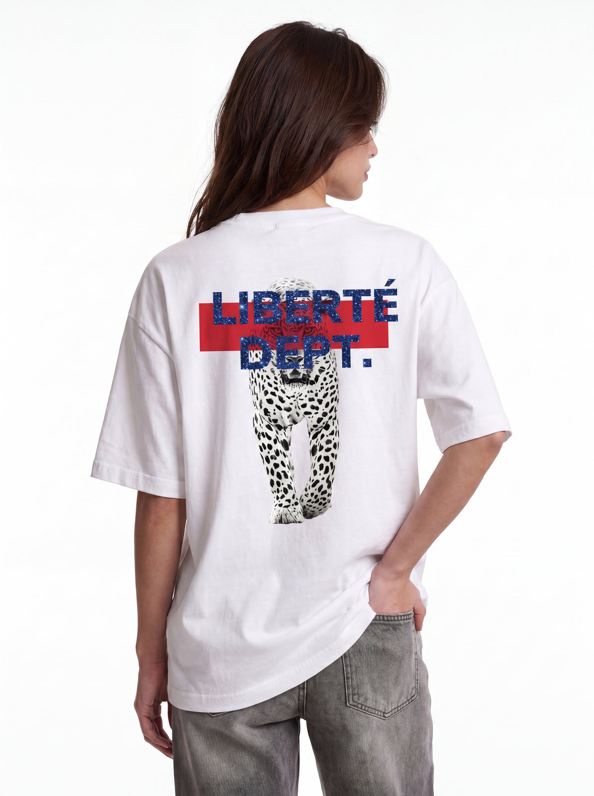 Glitter Cheetah Oversized Tshirt
